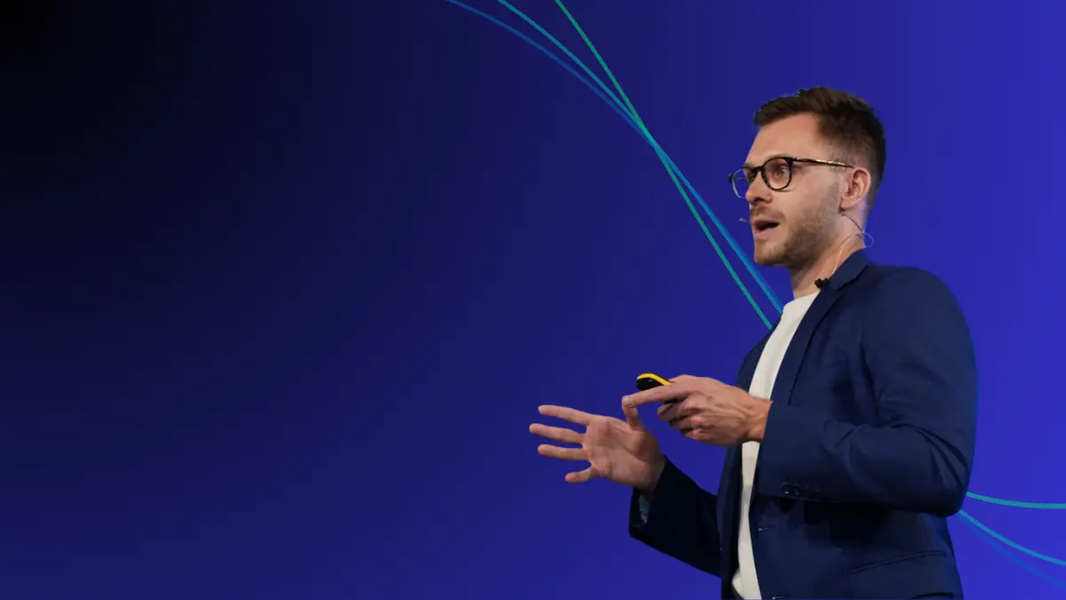 Keynote speaking at a global AI conference